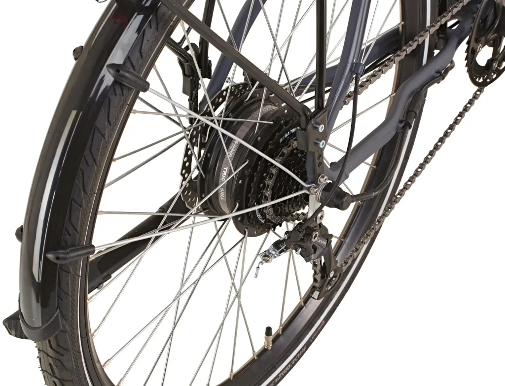 Damen Trekking E-Bike 28 Zoll, Rahmenhöhe 50 cm, 8-Gang Kettenschaltung, grau, ENTDECKER 20.EST.10