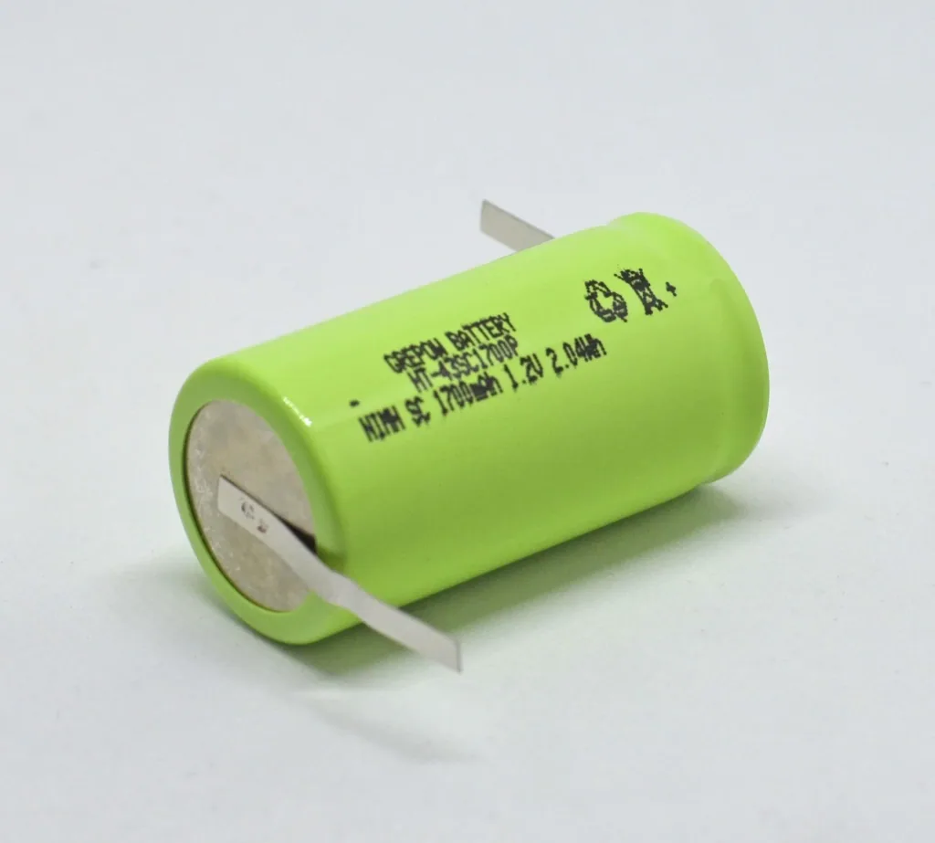 NiMH Akku SUB-C mit 1700mAh und Z-Lötfahne im Kunststoffmantel