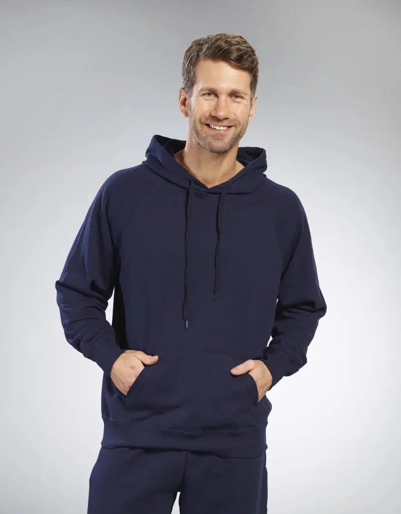 Hoody mit Kängurutasche, Farbe marine, Gr.L