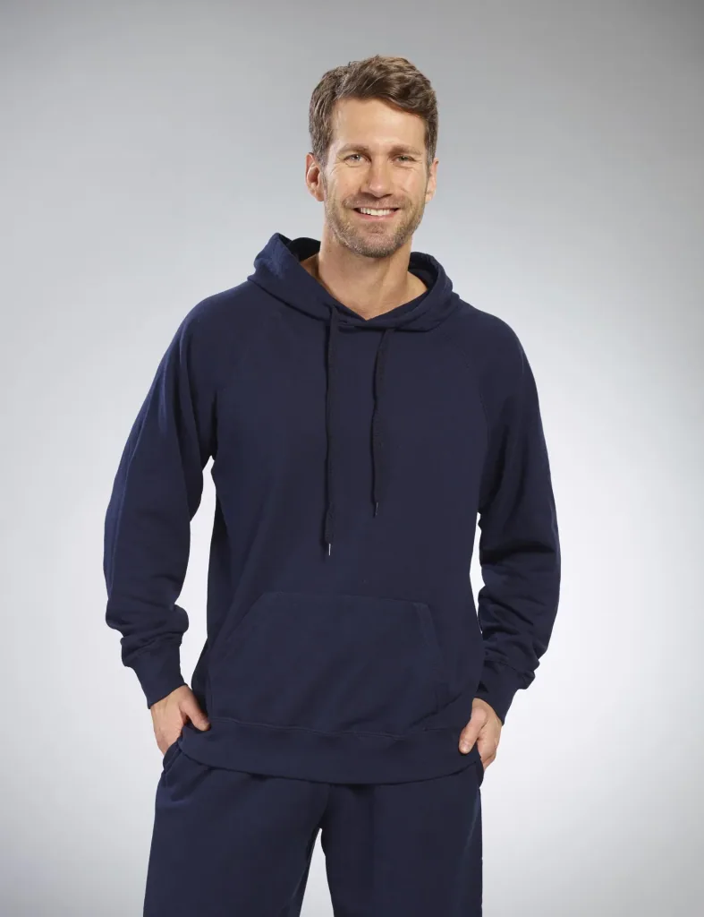 Hoody mit Kängurutasche, Farbe marine, Gr.L