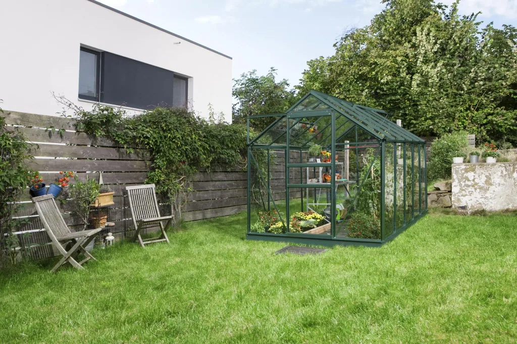 Gewächshaus Venus 6200 ESG 3 mm, Farbe smaragd