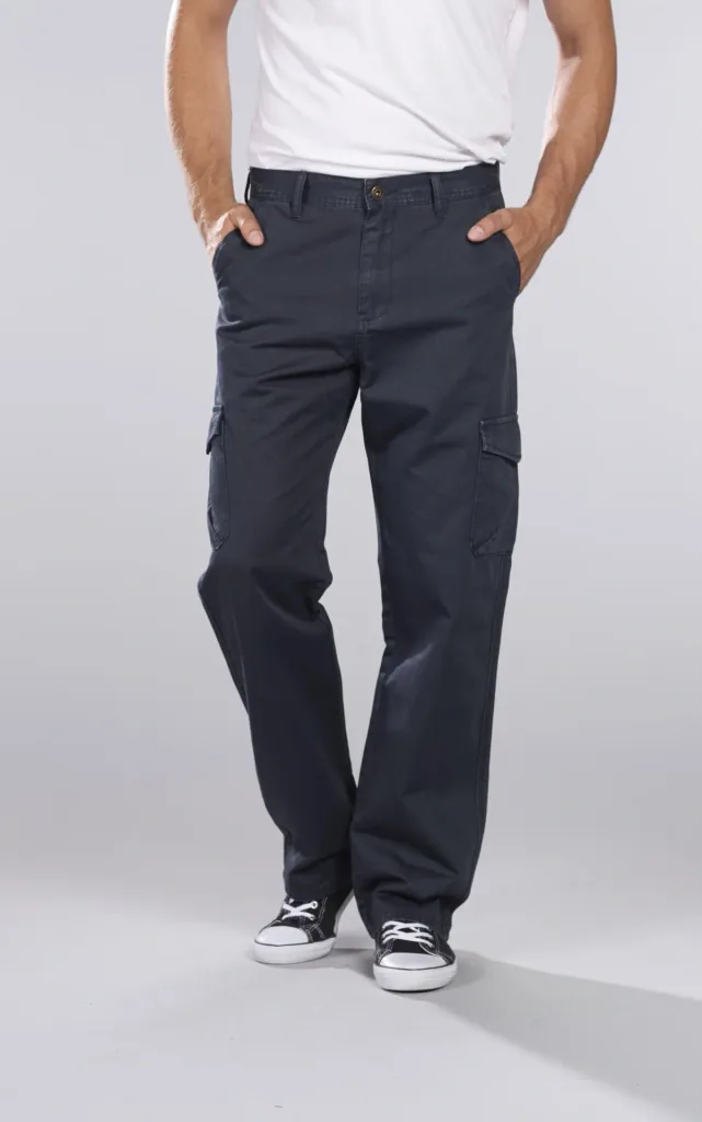 Cargohose aus Baumwolltwill, Farbe blau/grau, Gr.25