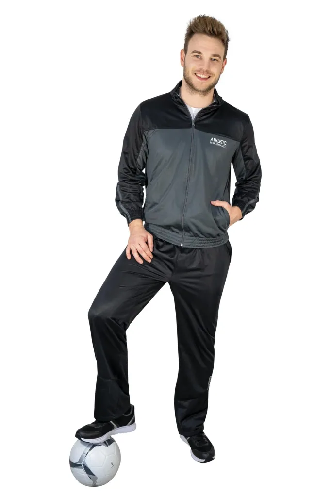 Trainingsanzug, Farbe schwarz/grau, Gr.M