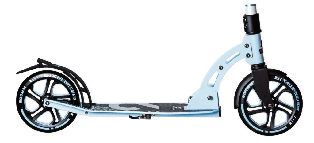 Aluminium Scooter mit Klappmechanismus, Ständer, 205 mm, ABEC 7, höhenverstellbar, pastell-blau