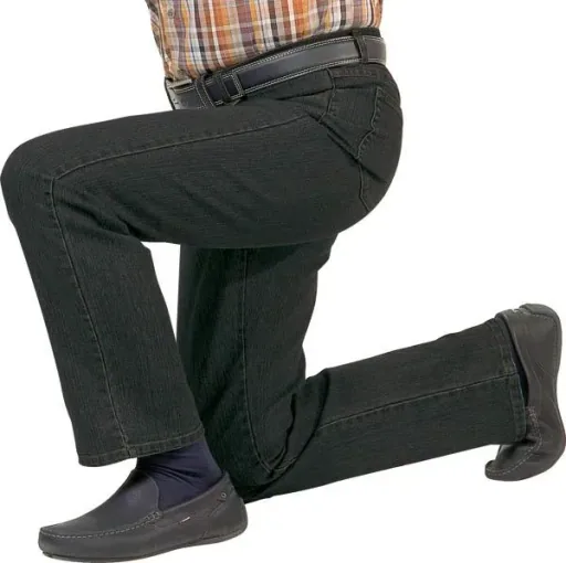 5 Pocket Stretch Jeans, Farbe blau, Gr. 54