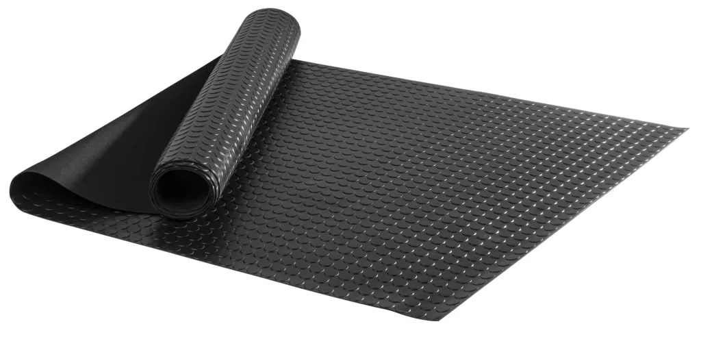 Kofferraummatte, Gummimatte Coin, zuschneidbare Meterware 100x300 cm schwarz