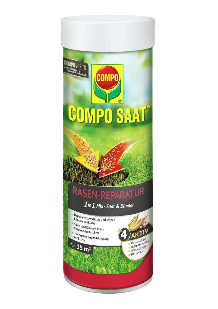 Rasen Reparatur Mix Samen & Dünger 360 g, für 15 m