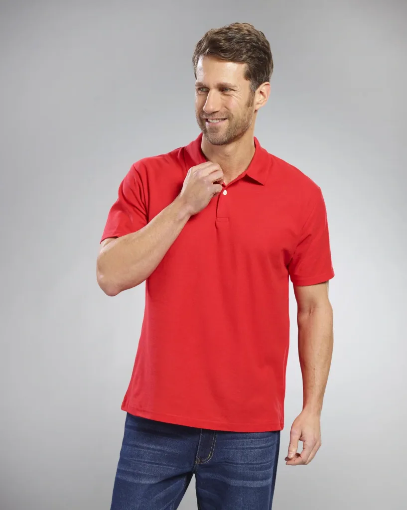 Poloshirt mit Piquestruktur, Farbe rot, Gr.3XL
