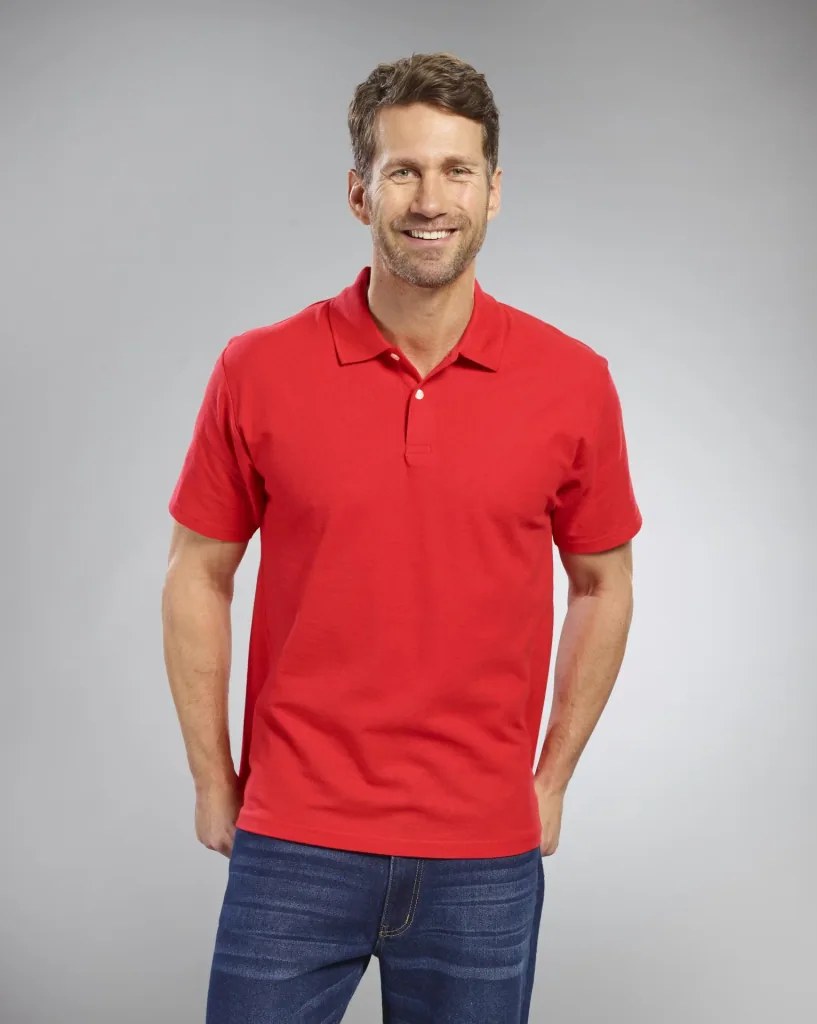 Poloshirt mit Piquestruktur, Farbe rot, Gr.3XL