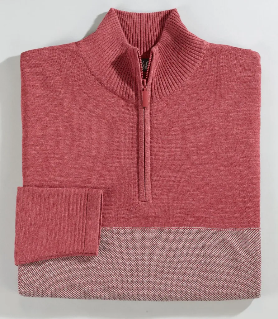 Pullover mit Reißverschluß, Farbe rot, Gr.M