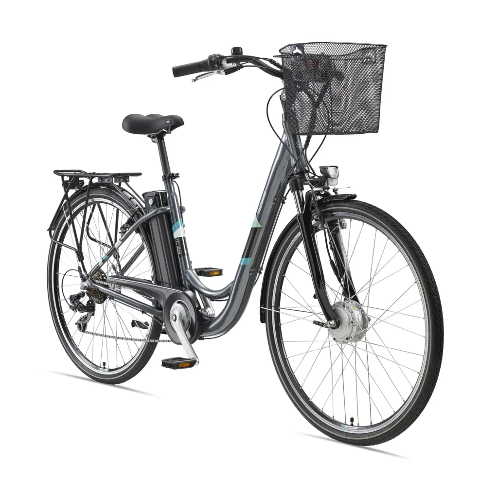 Unisex Alu-City E-Bike, 28 Zoll, 7-Gang Kettenschaltung, anthrazit, Multitalent RC822