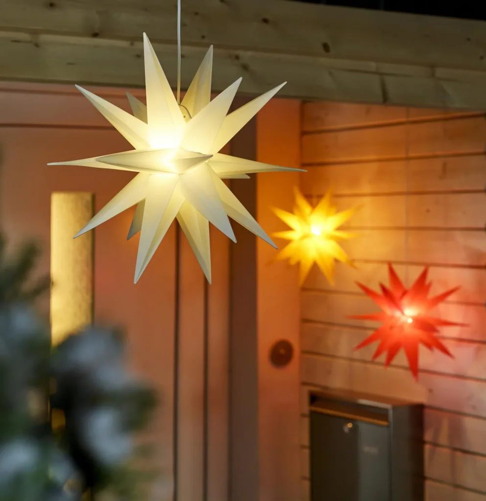 LED Kunststoff Stern, weiß, ø 25 cm