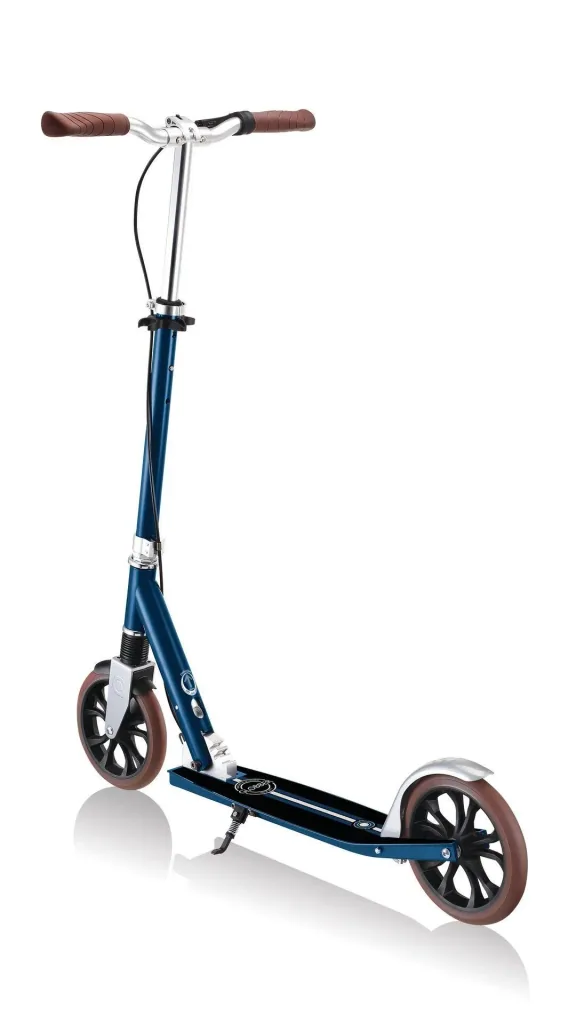 NL 205 Deluxe Tretroller, 205 mm, ABEC 7, Handbremse, höhenverstellbar, Frontfederung, Klappmechanismus, blau