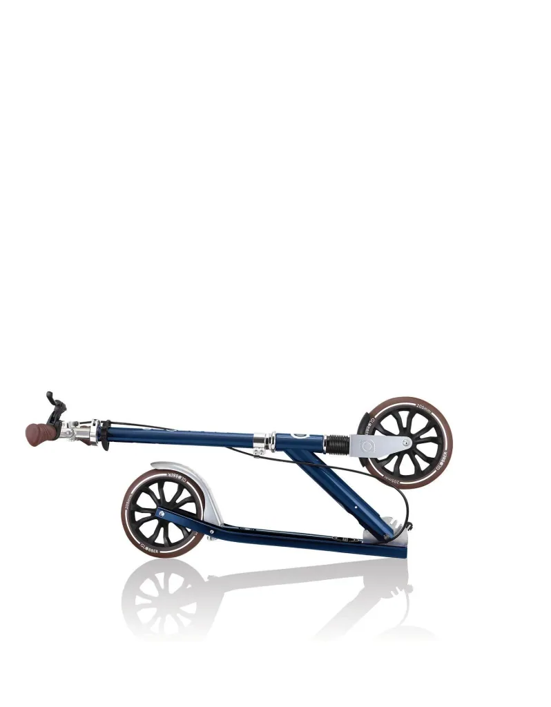 NL 205 Deluxe Tretroller, 205 mm, ABEC 7, Handbremse, höhenverstellbar, Frontfederung, Klappmechanismus, blau