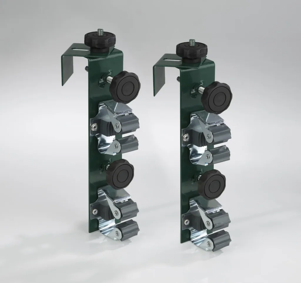 Gartengeräte Schubkarrenhalterung bis max. 50 mm Schubkarrenrandbreite, LxB 190x50 mm, Gewicht 590 g