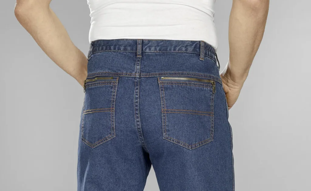 Extraleichte Reisejeans, Farbe blue stone, Gr.27
