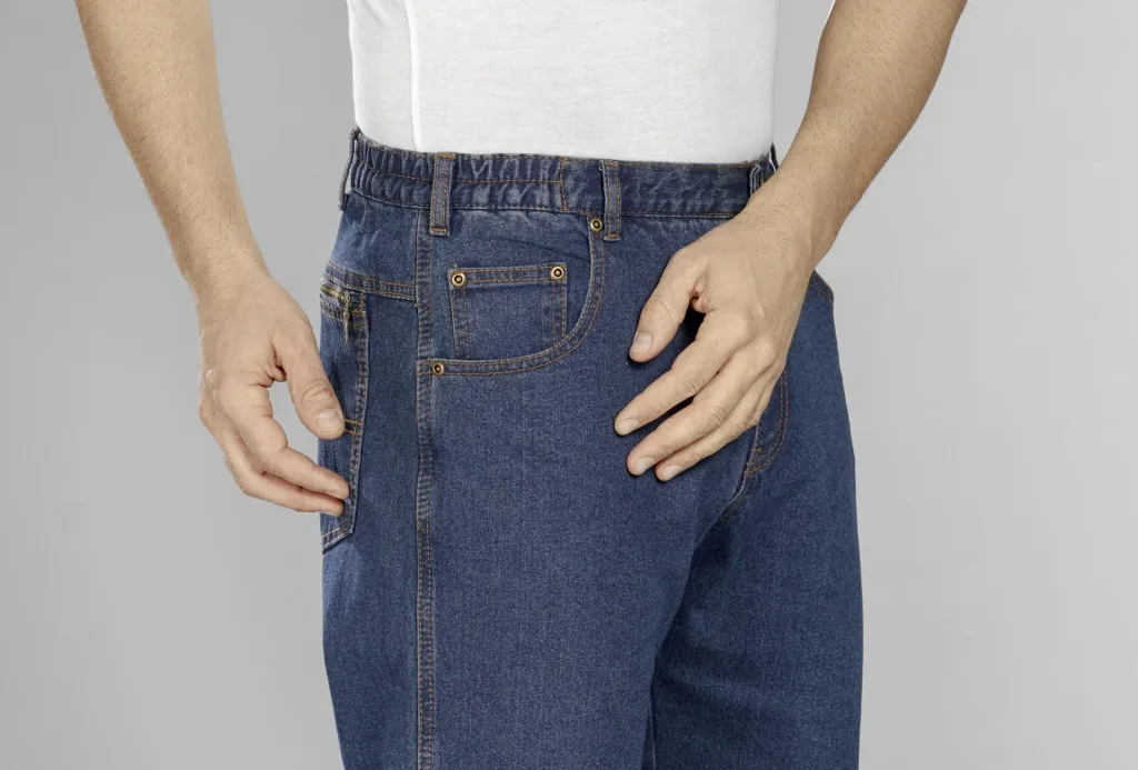 Extraleichte Reisejeans, Farbe blue stone, Gr.27