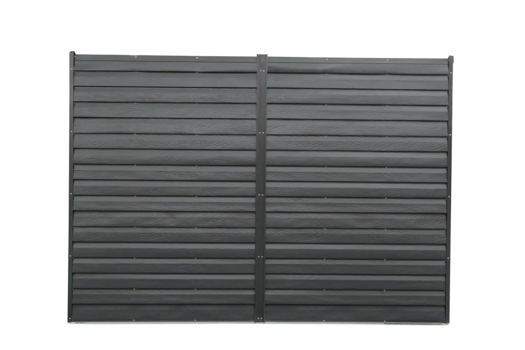 Spacemaker Gerätehaus Anlehnhaus 410 295×124×208 cm Grau – XL Pultdach, verzinkter Stahl