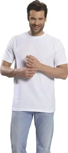 T-Shirt mit Rundhalsausschnitt, Farbe weiß Gr.M