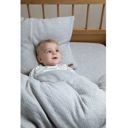 Little Dutch Sommer Schlafsack uni grau "Pure grey", Größe: 70 cm