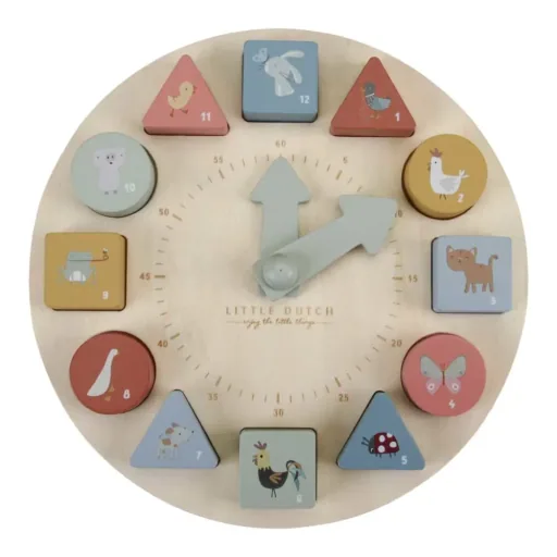 Little Dutch Puzzle Uhr Tiere Holz