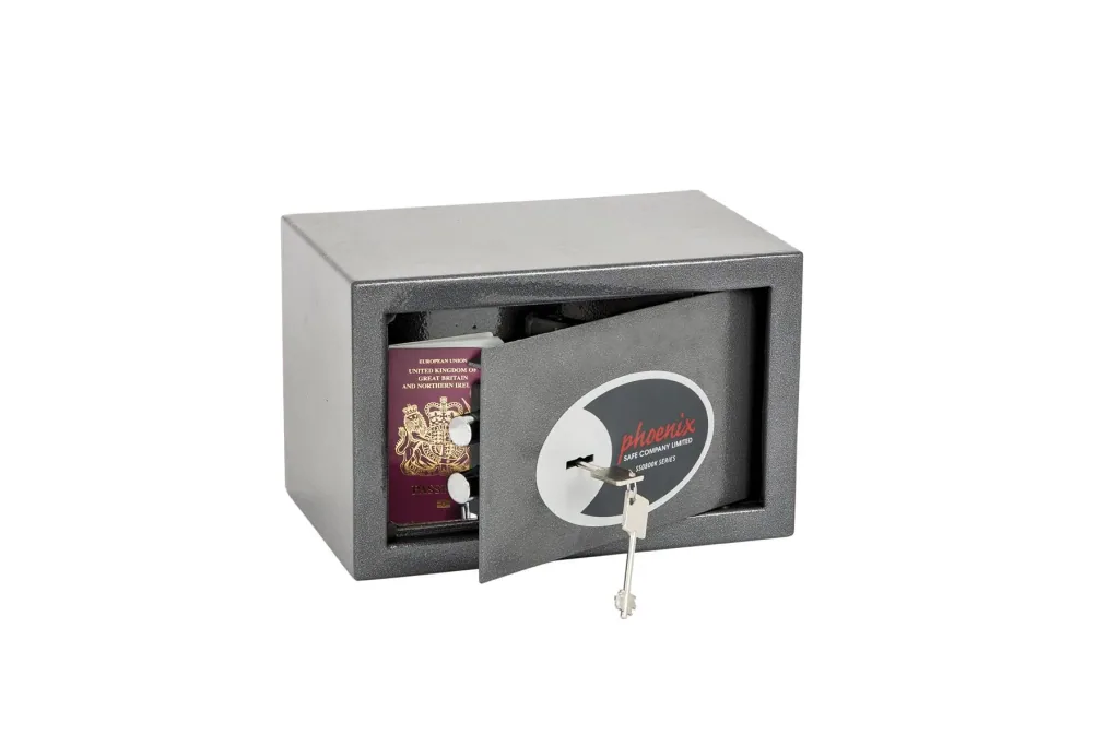 Tresor Vela Home & Office mit Schlüsselschloss Außenmaße 200 x 310 x 200 mm