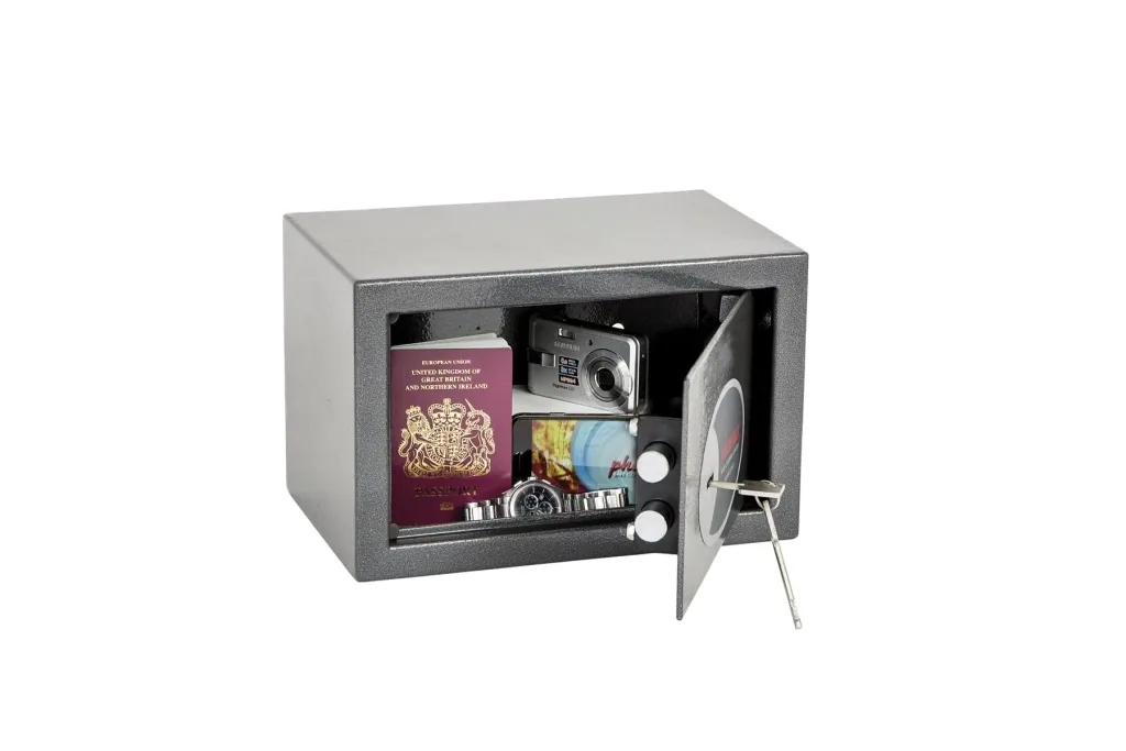 Tresor Vela Home & Office mit Schlüsselschloss Außenmaße 200 x 310 x 200 mm