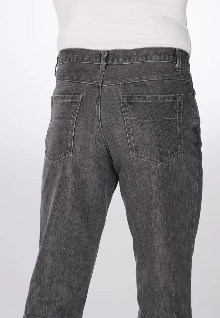 Komfortjeans im 5-Pocket Style, Farbe grau, Gr.28