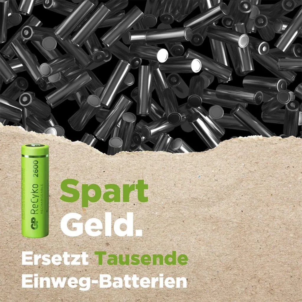 ReCyko Mignon (AA) NiMH Akkus mit 2600 mAh, 1,2V - 2 Stück