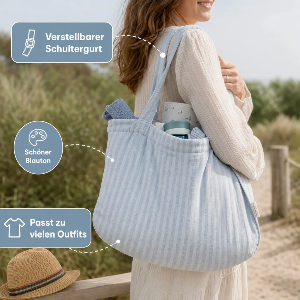 Little Dutch Mom - Bag, 42x58 cm, Farbe: blau