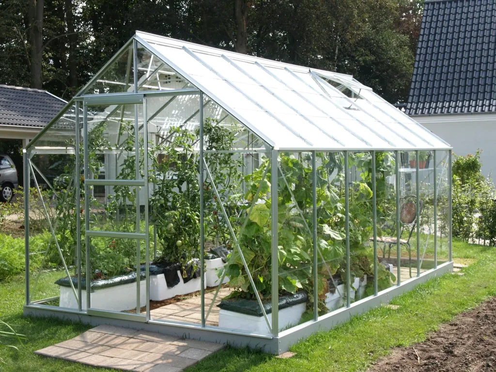 Gewächshaus Merkur 9900 ESG 3 mm, Farbe alu