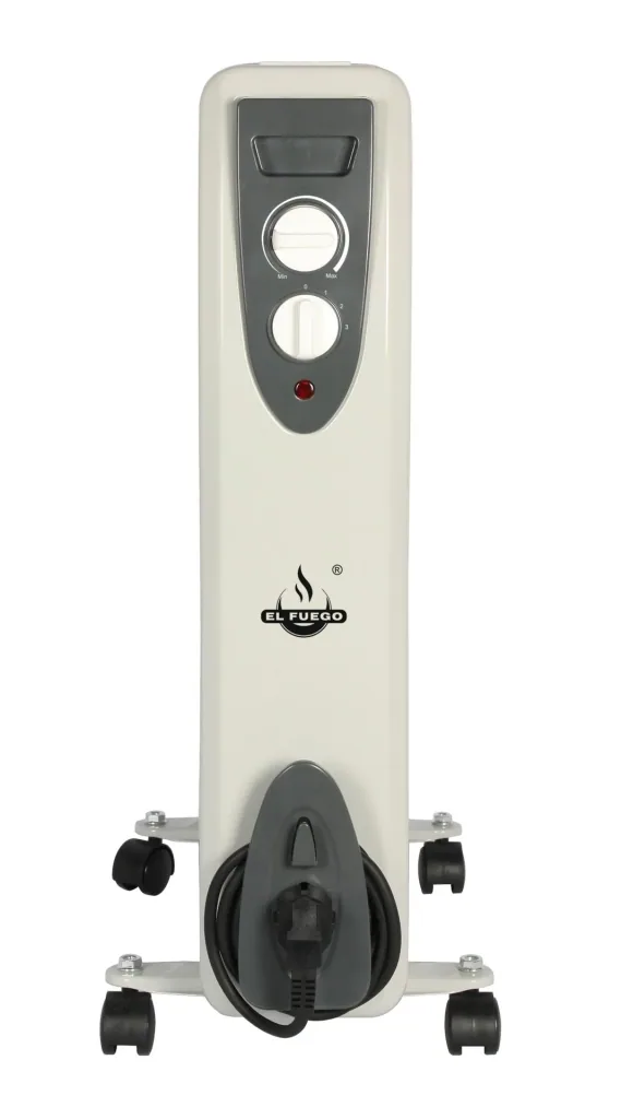 Mobiler Ölradiator, weiß, 11 Rippen