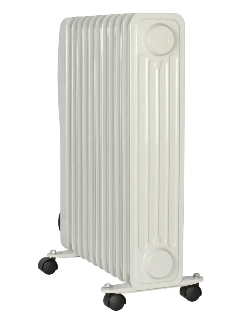 Mobiler Ölradiator, weiß, 11 Rippen