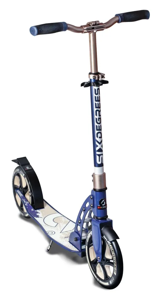 Aluminium Scooter mit Klappmechanismus und Ständer, 230/215 mm, ABEC 7, höhenverstellbar, creme