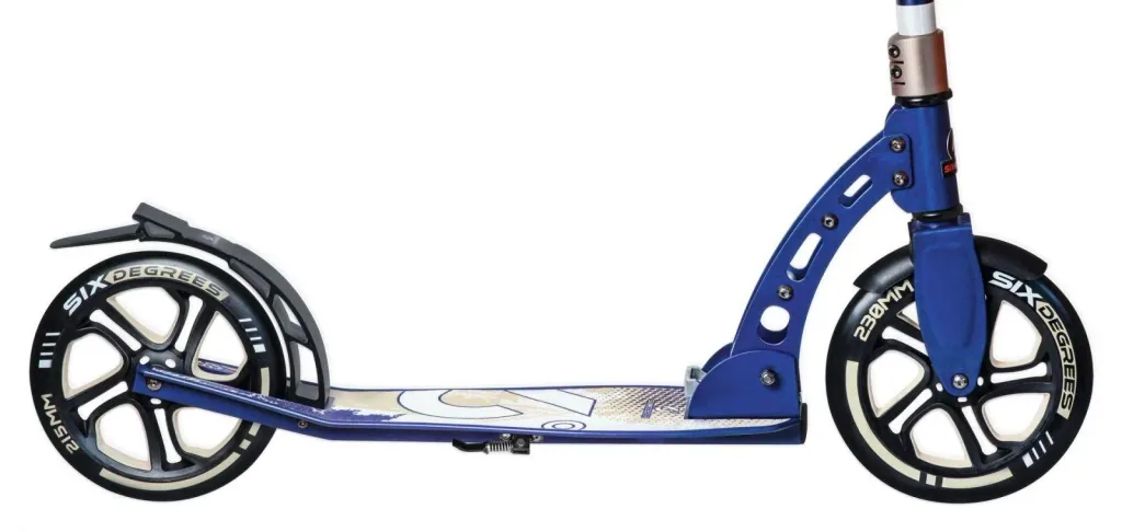 Aluminium Scooter mit Klappmechanismus und Ständer, 230/215 mm, ABEC 7, höhenverstellbar, creme