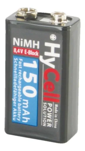 Power Solution 9V Block NiMH AkkuTyp 150 (mind. 120 mAh) - 1 Stück