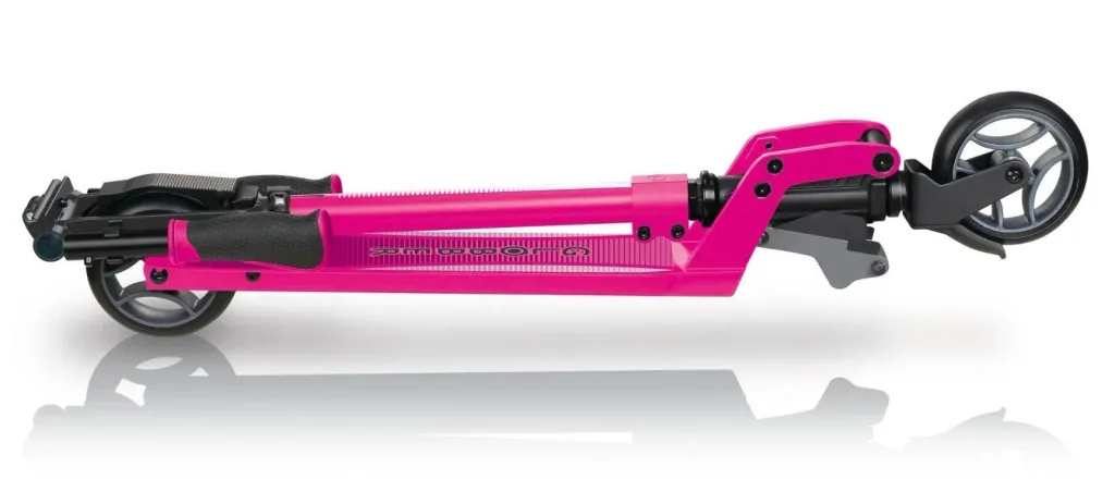 ONE K 125 Tretroller, 125 mm extra breit, ABEC 7, höhenverstellbar, Klappmechanismus, neon pink