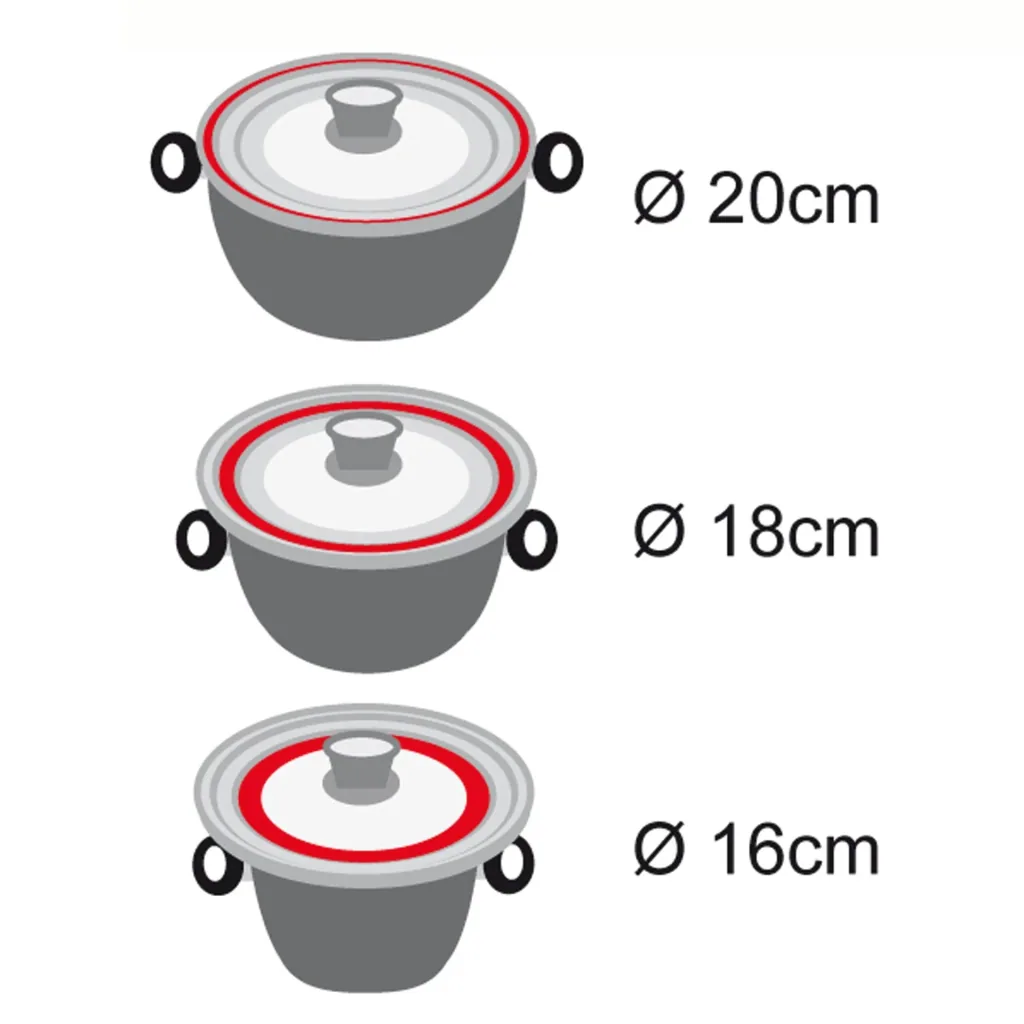 Universal-Glasdeckel mit Silikonrand und Aromaknopf für 16/18/20 cm - Für die Aroma-Küche!