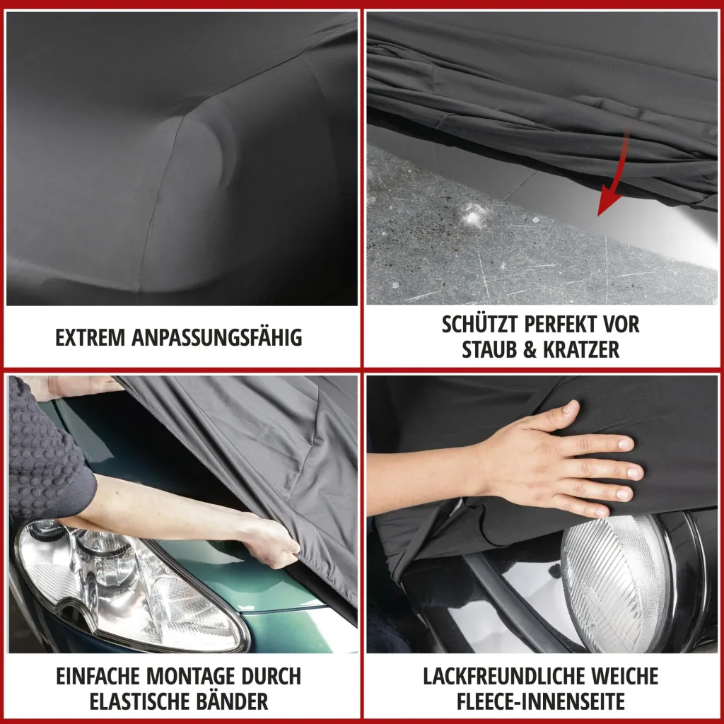 Autoplane Indoor Soft, PKW-Abdeckplane Größe M schwarz