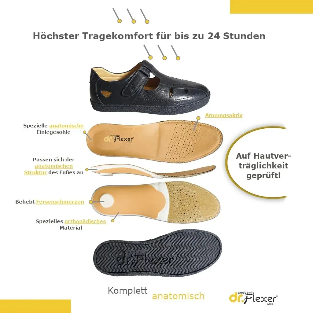 Freizeitsandalen aus Echtleder, Größe 43