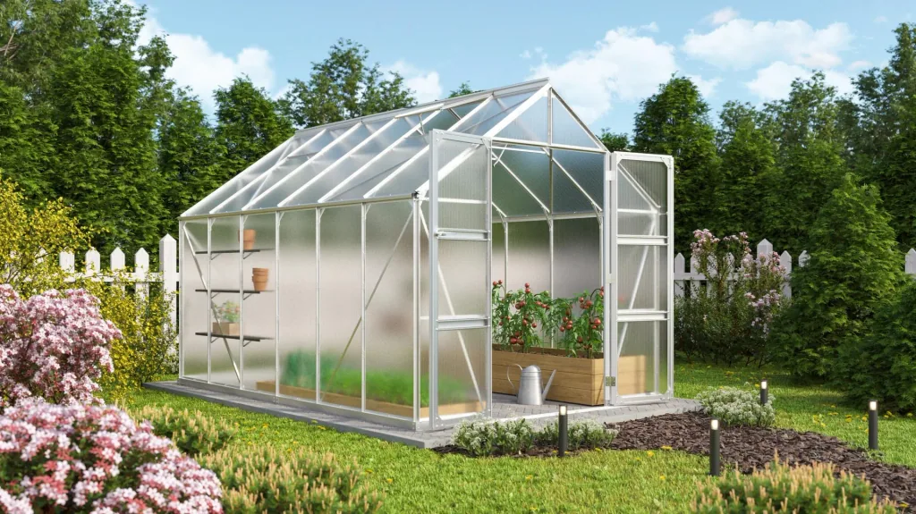 Gewächshaus Domus 9900 HKP 6 mm, Farbe alu
