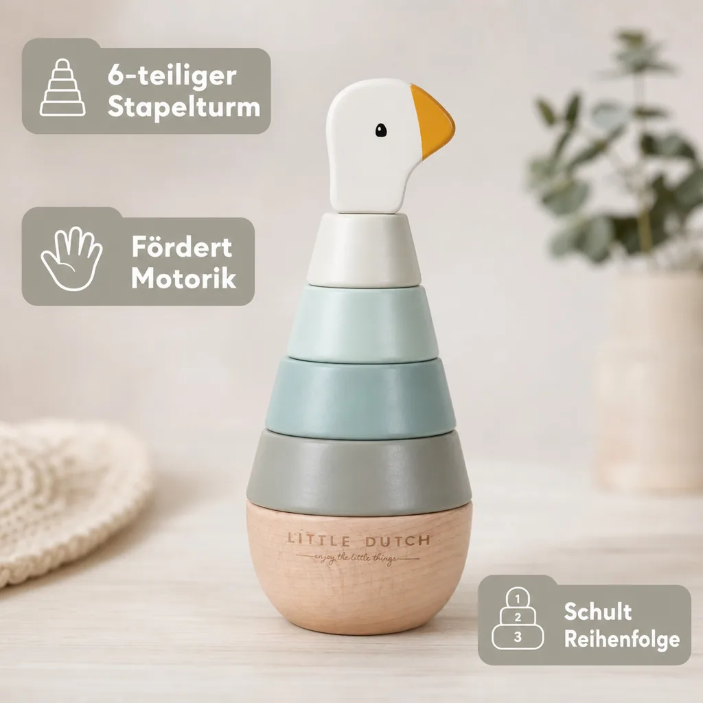 Little Dutch Stapelturm „Little Goose“ Holz FSC