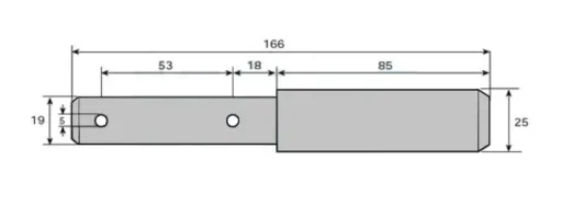 Oberlenker-Stufenbolzen, Kat. 2 (Ø 25 mm) - 1 (Ø 19 mm)