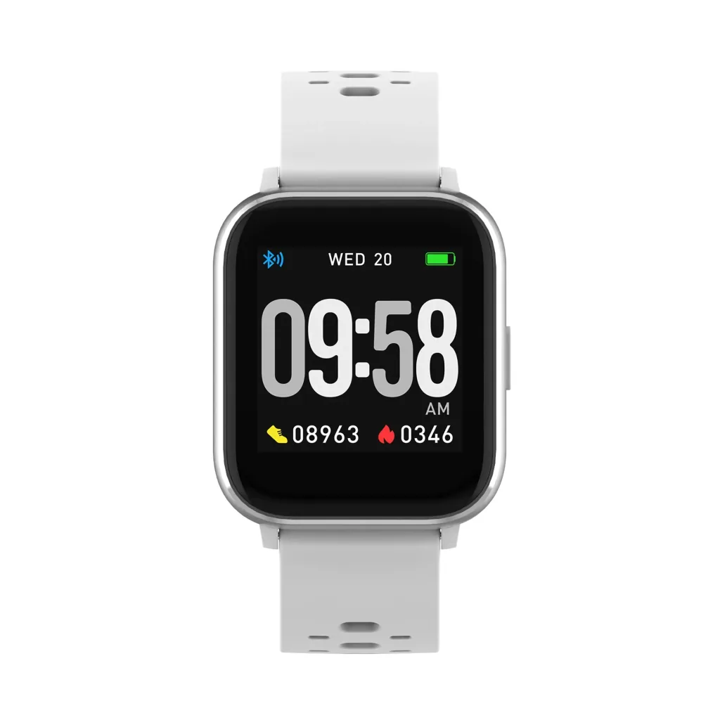 Bluetooth Smartwatch mit Körpertemperatursensor, Blutsauerstoffsättigung und Herzfrequenzsensor, weiß