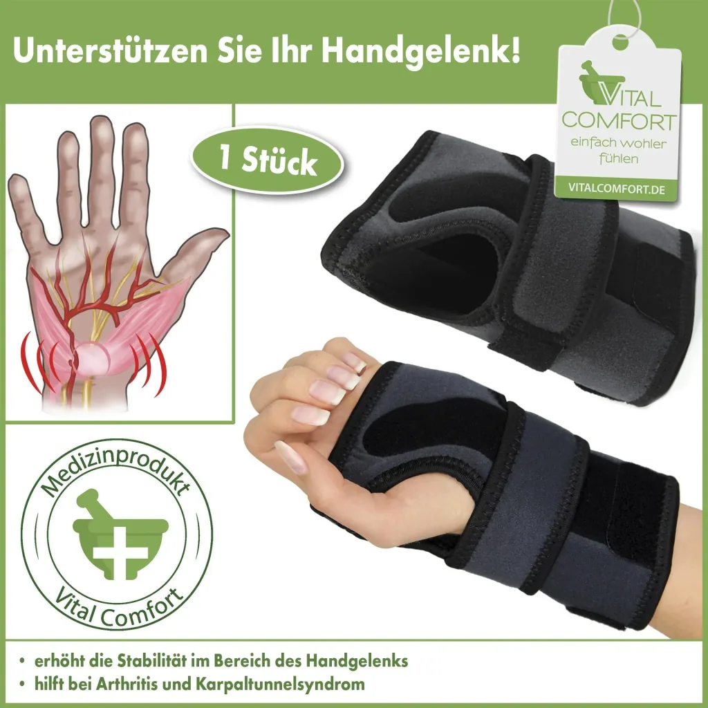 Handgelenkbandage bei Athrose und Karpaltunnel, links, 1 Stück