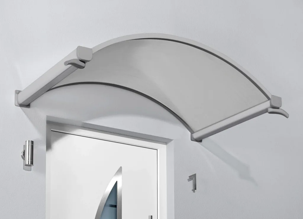 Rundbogenvordach Typ NO Klar, 1600 x 900 x 300 mm, Edelstahl