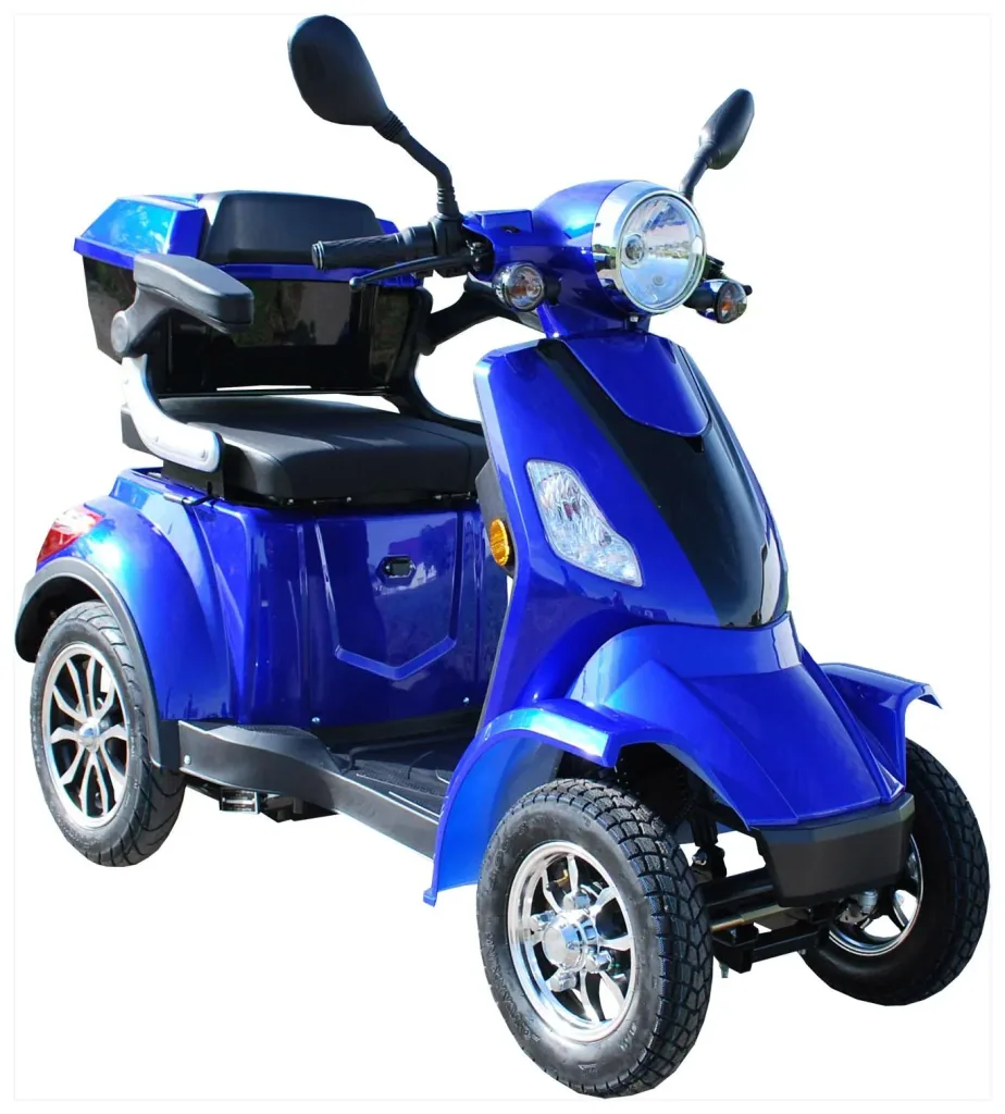 E-Scooter blau - 4 Räder - 25 km/h - Seniorenmobil