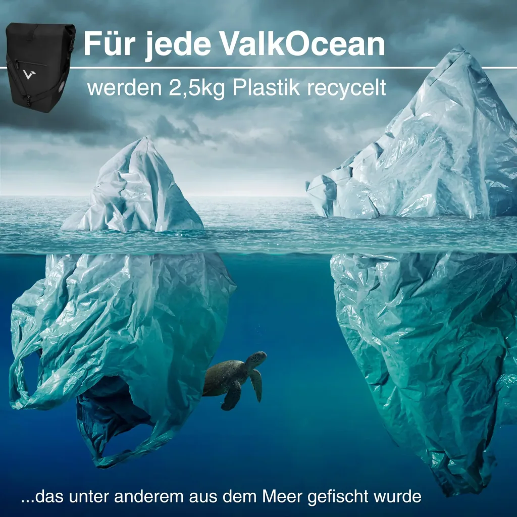 ValkOcean Gepäckträgertasche, Schwarz