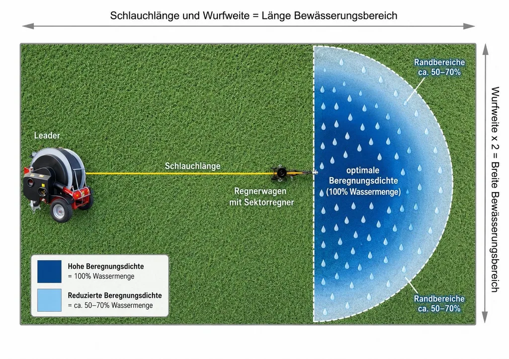 Bewässerungswagen LEADER 25 mit L 50m x Ø 3/4" PE-Schlauch