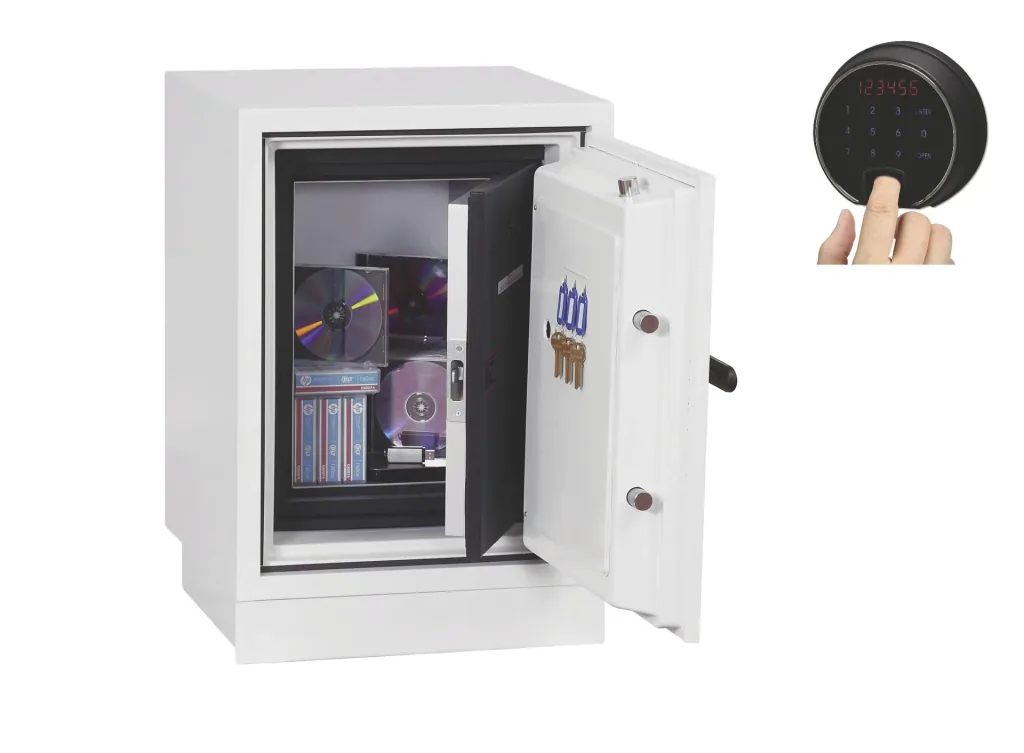 Datenschutztresor Datacare Außenmaße 600 x 470 x 470 mm, mit Fingerabdruckschloss